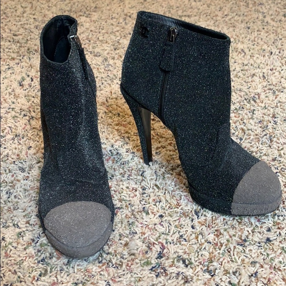 CHANEL Glitter Booties